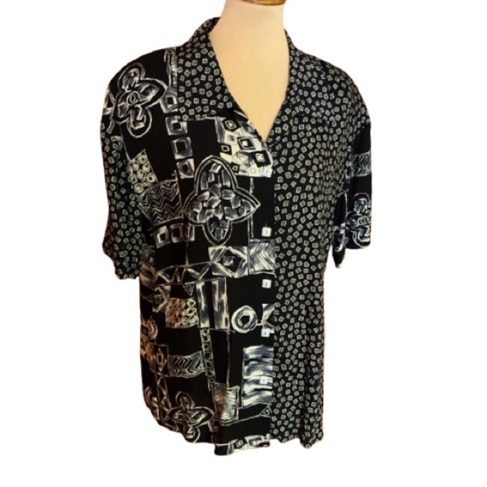 Vintage 80s geometric shirt